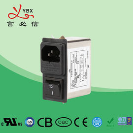 250VAC Electrical EMI Power Filter, IEC 320 socket AC Line Noise Filter สำหรับโทรทัศน์