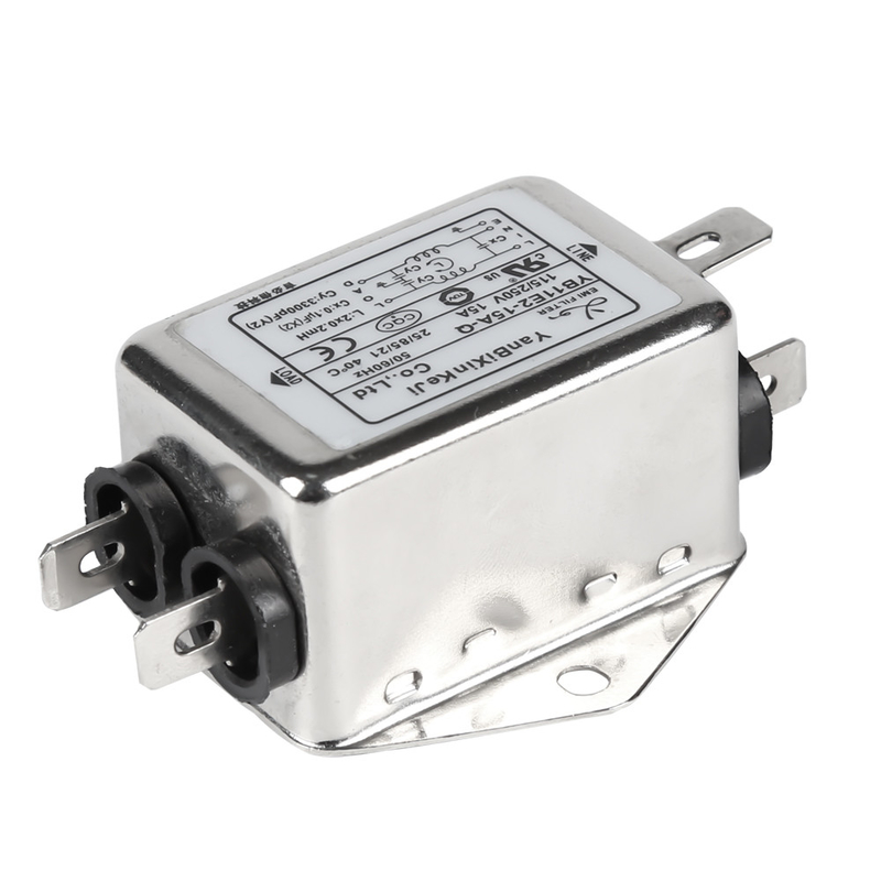 220V 15amps YB-E ตัวกรองสายไฟเฟสเดียวแบบพาสซีฟสำหรับอุปกรณ์ไฟฟ้า