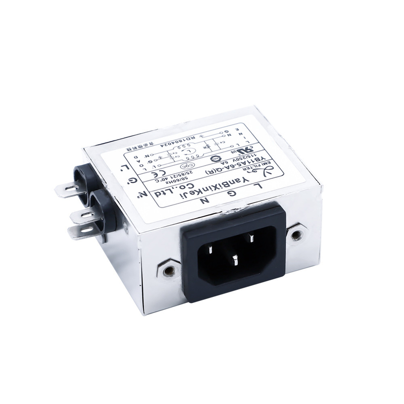 YB11A5-6A-Q(R) IEC C13 Inlet EMI Filter 115V 250V เครื่องกรองพลังงานชนิดซ็อต
