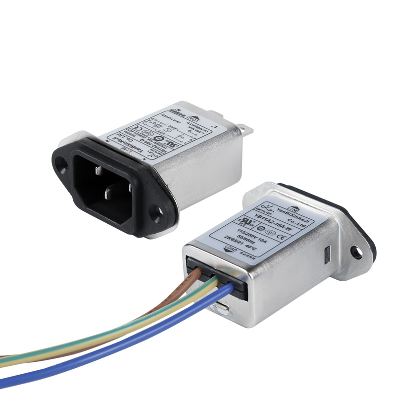 0.4mA กระแสไฟรั่วต่ำ IEC Inlet Filter ตัวกรองซ็อกเก็ตเดี่ยวสำหรับอุปกรณ์ในครัวเรือน