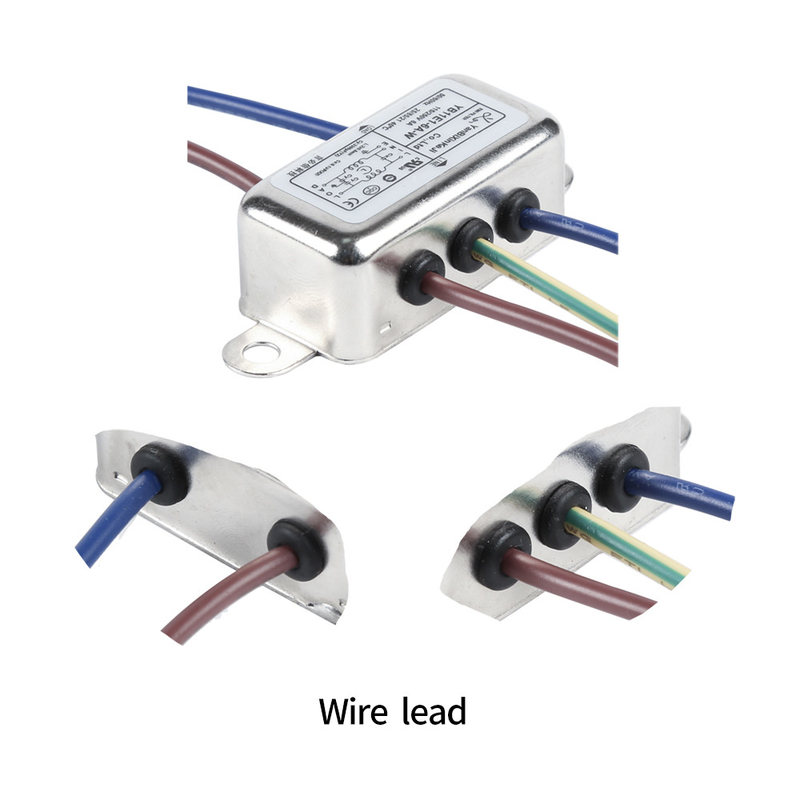 YB11E Series EMI Filter 220V 6A เครื่องกรองพลังงานระยะเดียว สําหรับเครื่องพลังงาน