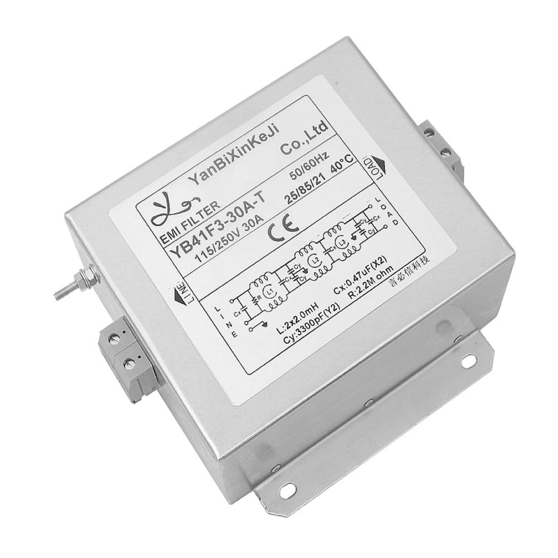 การทํางานที่ดี 20A-200A EMI เครื่องกรองเสียงที่ออกแบบโดยเฉพาะสําหรับ 50/60HZ Inverter