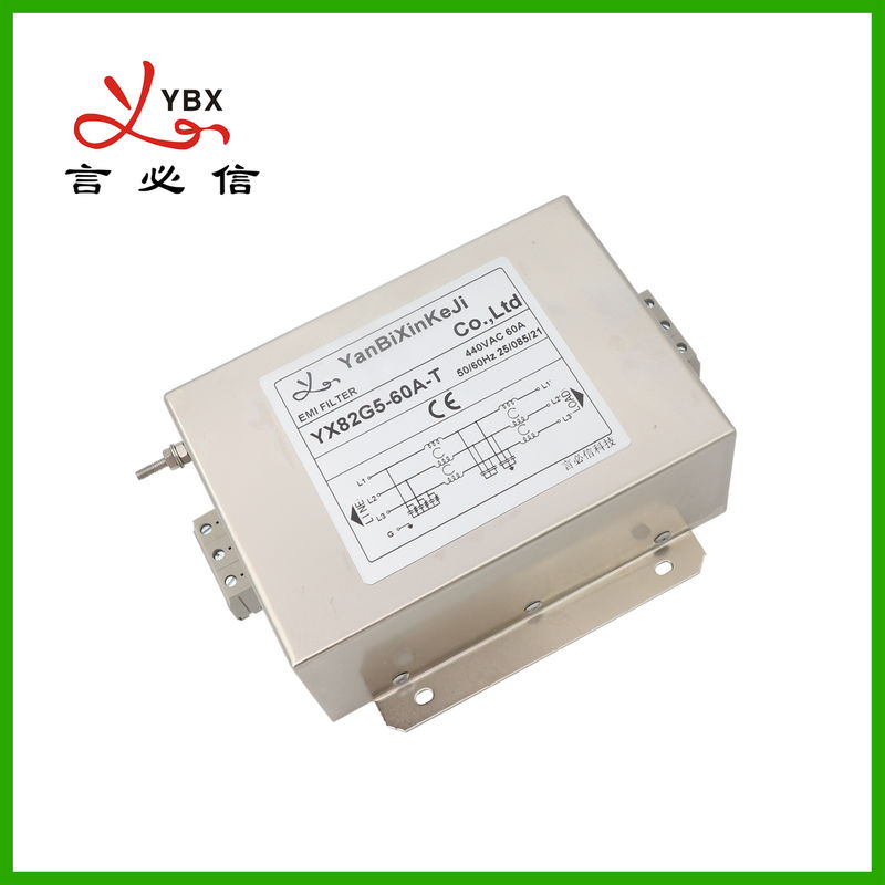 ตัวกรอง Emi 3 เฟสอเนกประสงค์ประสิทธิภาพการลดทอนสูงถึง 300mhz