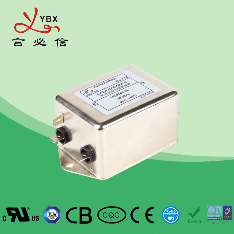 Yanbixin ประสิทธิภาพสูงเฟสเดียวตัวกรอง RFI / ตัวกรองสัญญาณรบกวน RFI 110V 250VAC 6A