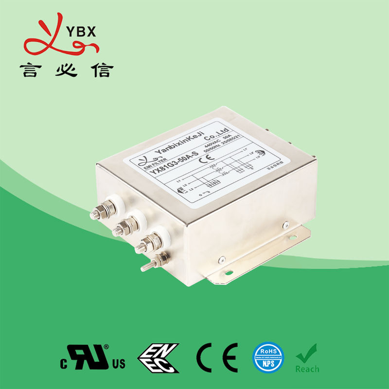 ตัวแปลงสัญญาณรบกวน 50A AC Converter EMC ตัวกรองสัญญาณรบกวน 12V 24V 48V 80V 250V เป็นมิตรกับสิ่งแวดล้อม