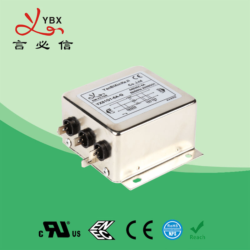 Commercial 3 เฟส Emi 3 Line Inverter กรองสัญญาณรบกวน 380V 440VAC 3A