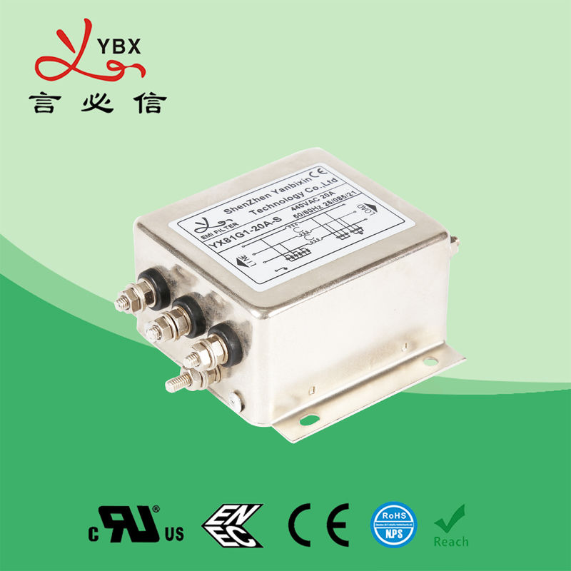 Commercial 3 เฟส Emi 3 Line Inverter กรองสัญญาณรบกวน 380V 440VAC 3A